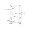 Pro Secure TS007 2* Lever Moveable Pad UPVC Multipoint Door Handles - 92/62mm PZ Sprung 212mm Screw Centres 3 HS Hardware
