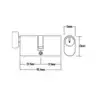 Oval Key and Turn Cylinders for Patio Doors 4 HS Hardware
