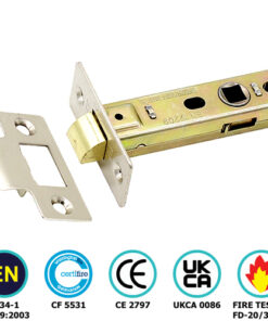 Tubular Latch Ce / Fd / Certifire / B/T Premium - Prepack 63mm Antique Brass Each