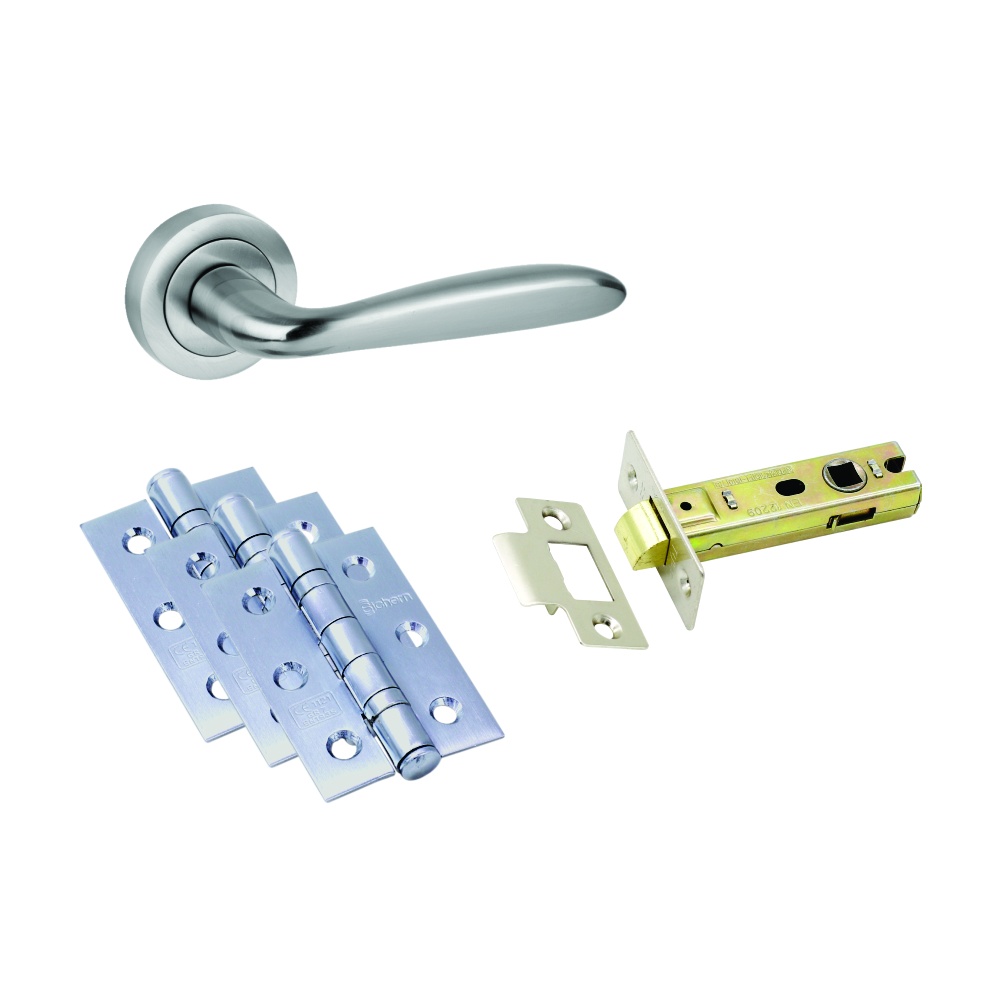 Internal Fire Door Pack - Lincoln (3pcs Ce7 75mm Tub Latch) 76 Mm Chrome Plated Pack 1 Internal Fire Door Pack - Lincoln (3pcs Ce7 75mm Tub Latch) 76 Mm Chrome Plated Pack