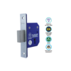 Bs3621 5 Lever Dead Lock (3g114) Retro Fit 66mm, 76mm - Satin Stainless and Electro Brass - Each 3 Bs3621 5 Lever Dead Lock (3g114) Retro Fit 66mm, 76mm - Satin Stainless and Electro Brass - Each