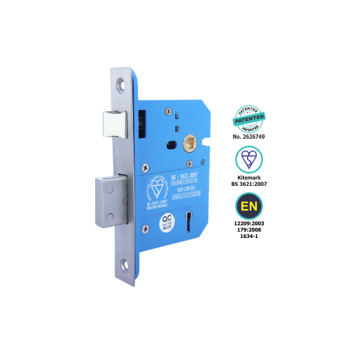 Bs3621 Zenith 5 Lever Sash Lock (Smallest Case) 66mm, 76mm - Satin Stainless and Polished Stainless - Each 2 Bs3621 Zenith 5 Lever Sash Lock (Smallest Case) 66mm, 76mm - Satin Stainless and Polished Stainless - Each