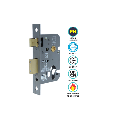 3 Lever Sash Lock - Ce / En12209 / Certifire / Fd - Case Only 63mm 2 3 Lever Sash Lock - Ce / En12209 / Certifire / Fd - Case Only 63mm