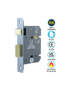 3 Lever Sash Lock Ce / En12209 / Certifire / Fd - Available in Multiple Finishes