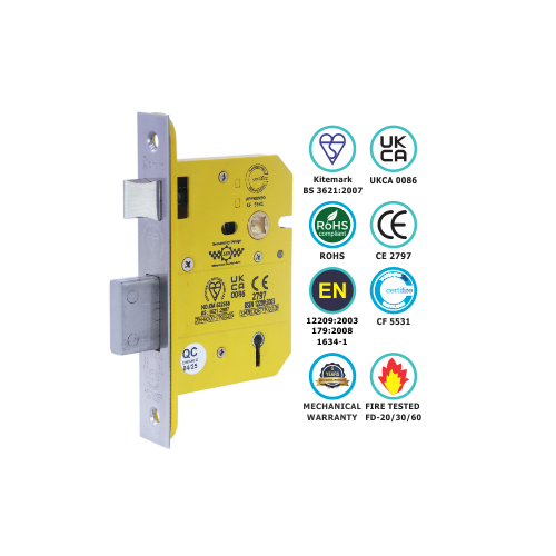 Bs3621 5 Lever Sash Lock Ce / Certifire / Fd 63mm, 76mm - Available in Multiple Finishes - Each 2 Bs3621 5 Lever Sash Lock Ce / Certifire / Fd 63mm, 76mm - Available in Multiple Finishes - Each