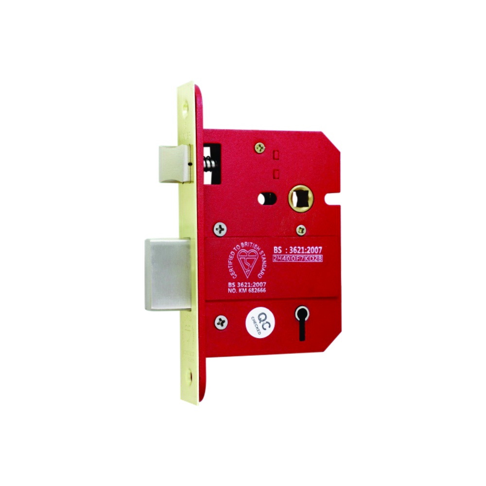 Bs3621 5 Lever Sash Lock 66mm, 76mm - Satin Stainless and Satin Brass - Each 1 Bs3621 5 Lever Sash Lock 66mm, 76mm - Satin Stainless and Satin Brass - Each