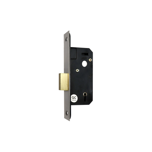 5 Lever Dead Lock (Narrow) 51mm Satin Chrome and Electro Brass - Each 1 5 Lever Dead Lock (Narrow) 51mm Satin Chrome and Electro Brass - Each