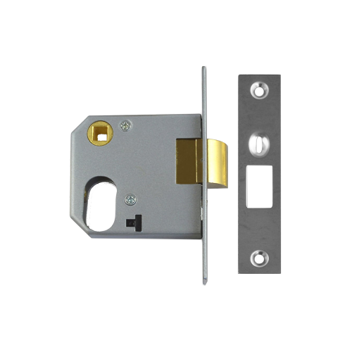 Mortice Oval Nightlatch (2332) Retro Fit 66mm and 76mm - Satin Nickel Each 1 Mortice Oval Nightlatch (2332) Retro Fit 66mm and 76mm - Satin Nickel Each