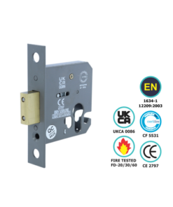 Architectural Euro Profile Mortice Dead Lock - Ce / Certifire / Fd - Case Only 76mm Each