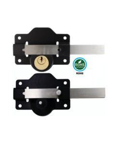 Double - Long Throw Cylinder Rim Dead Lock - Epoxy Black Each