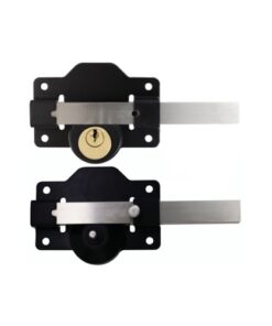 Double - Long Throw Cylinder Rim Dead Lock - Epoxy Black Each