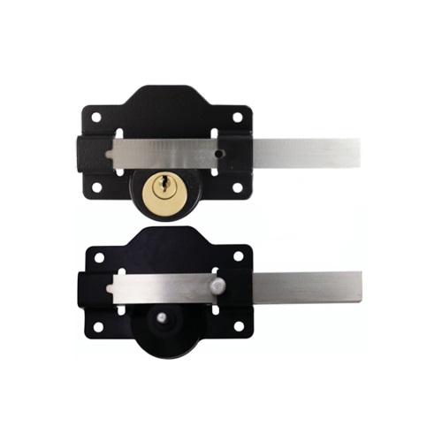 Double - Long Throw Cylinder Rim Dead Lock - Epoxy Black Each 1 Double - Long Throw Cylinder Rim Dead Lock - Epoxy Black Each