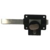 Long Throw Euro Cylinder Gate Lock Single C/W Key & Turn Cyl Epoxy Black Each