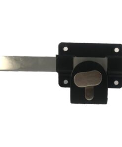 Long Throw Euro Cylinder Gate Lock Single C/W Key & Turn Cyl Epoxy Black Each