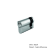 Euro Profile Cylinder - Single 45mm Satin Chrome Each 3 Euro Profile Cylinder - Single 45mm Satin Chrome Each