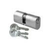 Oval Profile Cylinder - Double 35/35 Satin Chrome and Brass Each