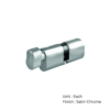 Oval Profile Cylinder And Turn 35/35 Satin Chrome and Brass Each 3 Oval Profile Cylinder And Turn 35/35 Satin Chrome and Brass Each
