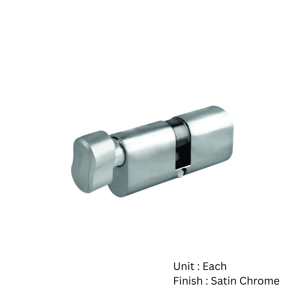 Oval Profile Cylinder And Turn 35/35 Satin Chrome and Brass Each 2 Oval Profile Cylinder And Turn 35/35 Satin Chrome and Brass Each