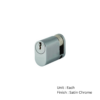 Oval Profile Cylinder - Single 45mm Satin Chrome Each 3 Oval Profile Cylinder - Single 45mm Satin Chrome Each