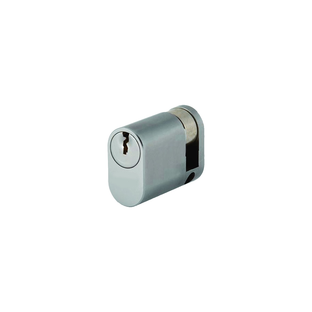 Oval Profile Cylinder - Single 45mm Satin Chrome Each 1 Oval Profile Cylinder - Single 45mm Satin Chrome Each