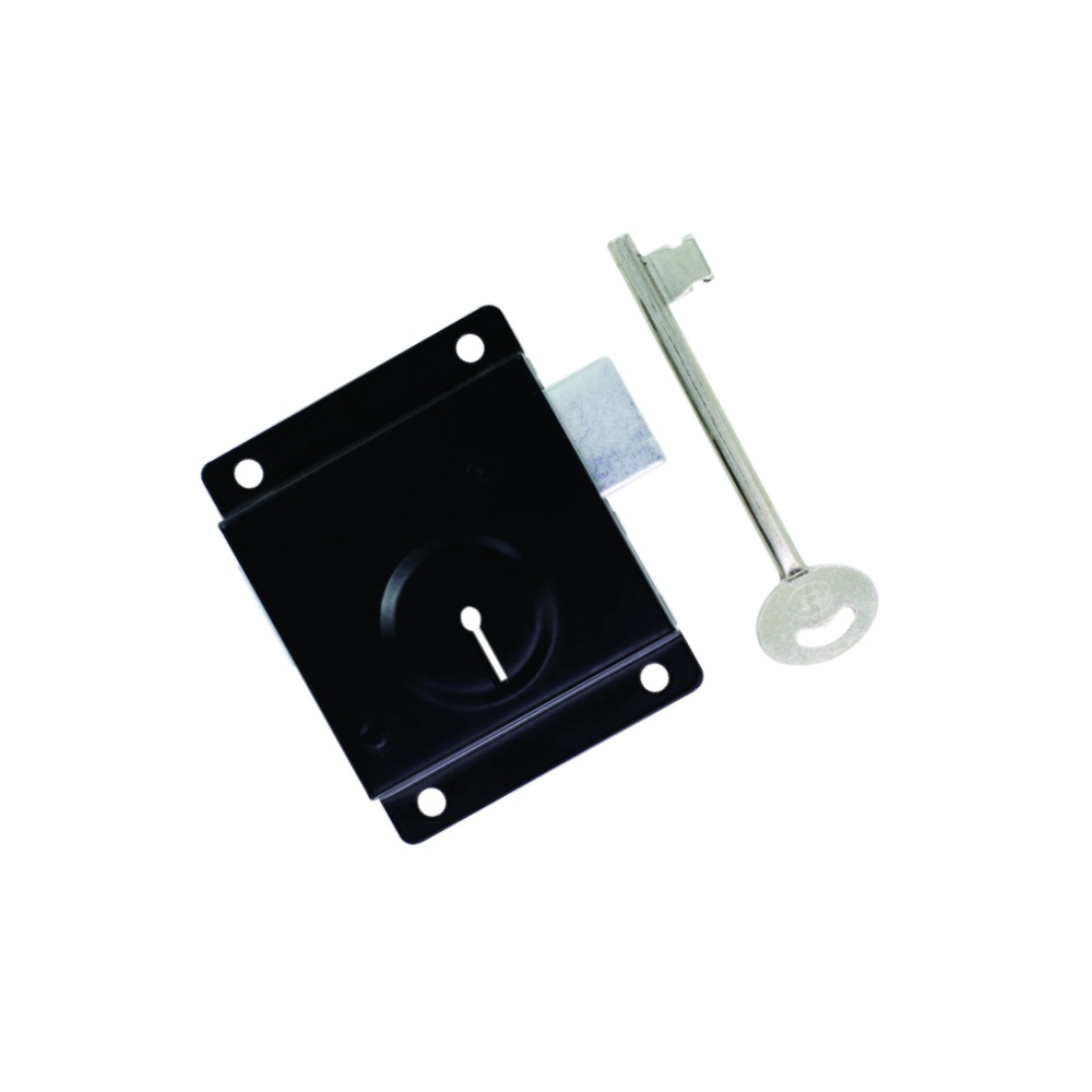 Contract Press Lock C/W 1 Key 65mm Epoxy Black Each 1 Contract Press Lock C/W 1 Key 65mm Epoxy Black Each