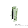 Sliding Door Set - Privacy / Bathroom - Satin Nickel Plated Each 3 Sliding Door Set - Privacy / Bathroom - Satin Nickel Plated Each