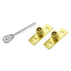 Sash Stop - Pack Of 2 Plus 1 Key Bright Zinc Plated, Electro Brass Each