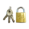 Tri-Circle Brass Padlock - Key'd Alike Brass with Different Sizes Each