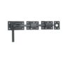 Garage Door Bolt - Heavy Epoxy Black and Hot Spelter Galvanised Finish with Different Sizes Each