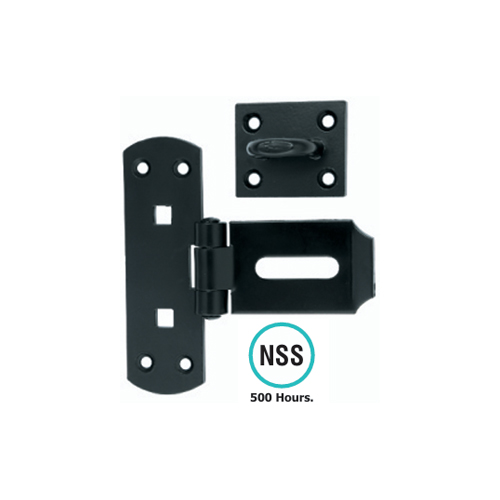Vertical Hasp And Staple 150mm Black Durosil and Galvorite Silver Finish Each 3 Vertical Hasp And Staple 150mm Black Durosil and Galvorite Silver Finish Each