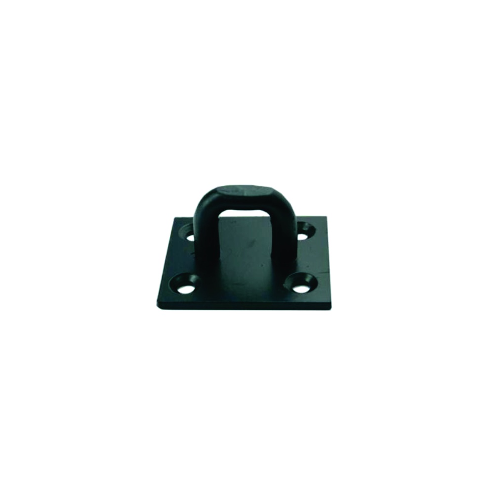 Staple For Heavy Hasp 50 X 50mm Black Durosil and Galvorite Silver Finish Each 1 Staple For Heavy Hasp 50 X 50mm Black Durosil and Galvorite Silver Finish Each