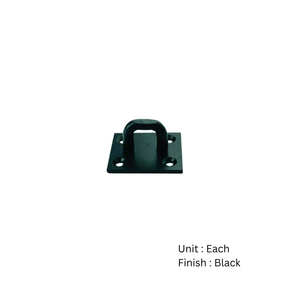 Staple For Heavy Hasp 50 X 50mm Black Durosil and Galvorite Silver Finish Each 2 Staple For Heavy Hasp 50 X 50mm Black Durosil and Galvorite Silver Finish Each