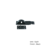 Padlock Protection Bar L/H 185mm Epoxy Black Each 3 Padlock Protection Bar L/H 185mm Epoxy Black Each