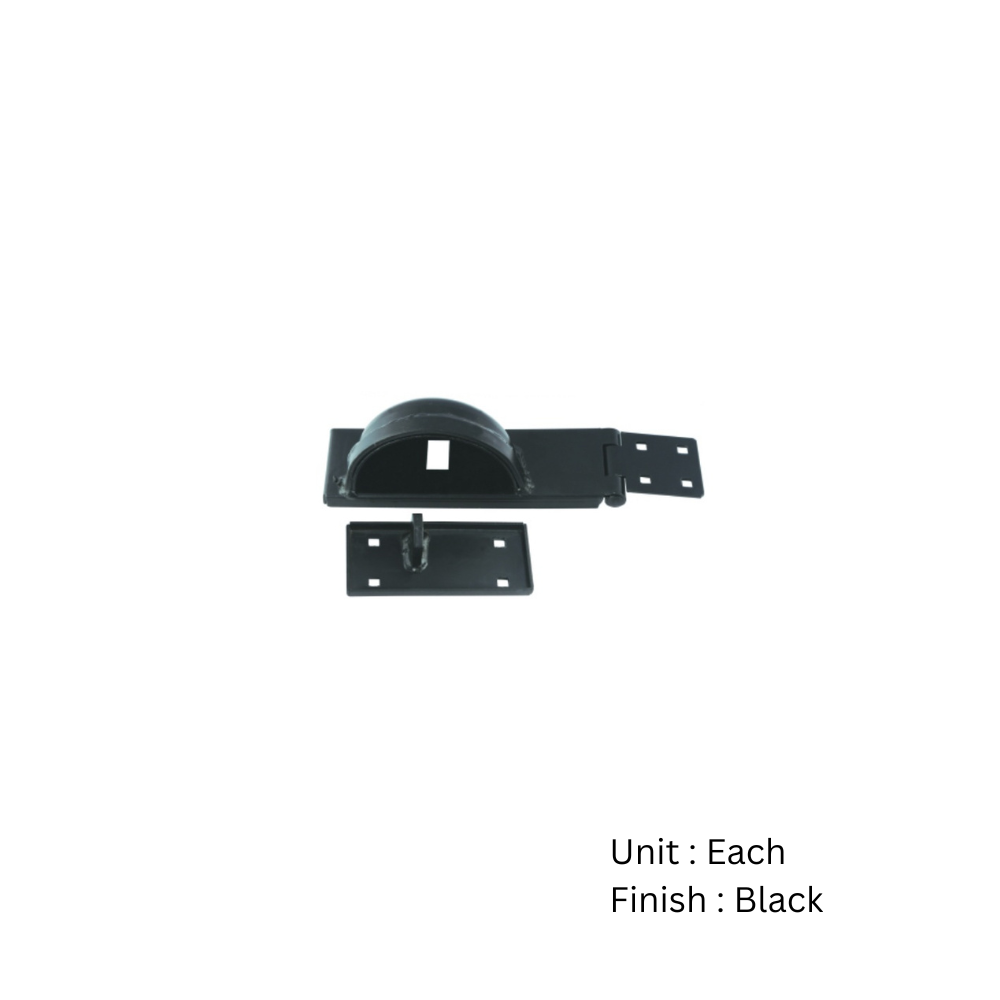 Padlock Protection Bar L/H 185mm Epoxy Black Each 2 Padlock Protection Bar L/H 185mm Epoxy Black Each