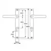 Lever UPVC Multipoint Door Handles - 92mm PZ Unsprung 212mm Screw Centres 3 HS Hardware