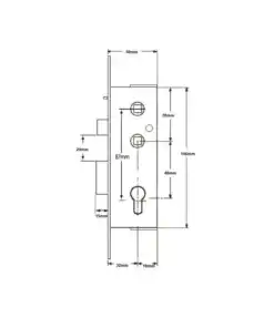 Alternative view of Gibbons Monalock Copy Gearbox With Snib For Aluminium Doors - Lift Lever or Double Spindle