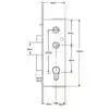Gibbons Monalock Copy Gearbox With Snib For Aluminium Doors - Lift Lever or Double Spindle 6 HS Hardware