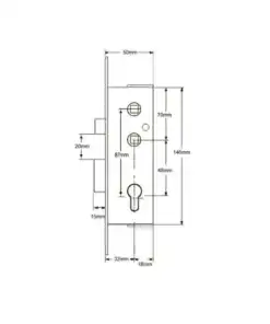 Alternative view of Gibbons Monalock Copy Multipoint Gearbox Without Snib For UPVC Doors - Lift Lever or Double Spindle