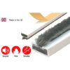 Fire And Smoke Intumescent Strip - 4mm White and Brown Finish Each 3 Fire And Smoke Intumescent Strip - 4mm White and Brown Finish Each