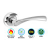 Stirling Round Rose Latch To En1906 (Part 3) - 114mm x 52mm Set - Available in Multiple Finishes 3 Stirling Round Rose Latch To En1906 (Part 3) - 114mm x 52mm Set - Available in Multiple Finishes