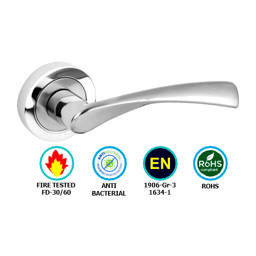 Stirling Round Rose Latch To En1906 (Part 3) - 114mm x 52mm Set - Available in Multiple Finishes 2 Stirling Round Rose Latch To En1906 (Part 3) - 114mm x 52mm Set - Available in Multiple Finishes