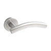Stainless Steel Round Rose Latch - Arched En /Fd Satin Stainless Set