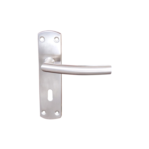 Stainless Steel Lever On Plate - Windsor Satin Stainless Set 1 Stainless Steel Lever On Plate - Windsor Satin Stainless Set