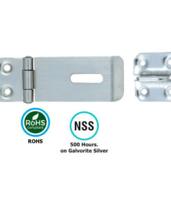 Safety Hasp and Staple And Weatherproof 40mm Padlock 150mm Epoxy Black