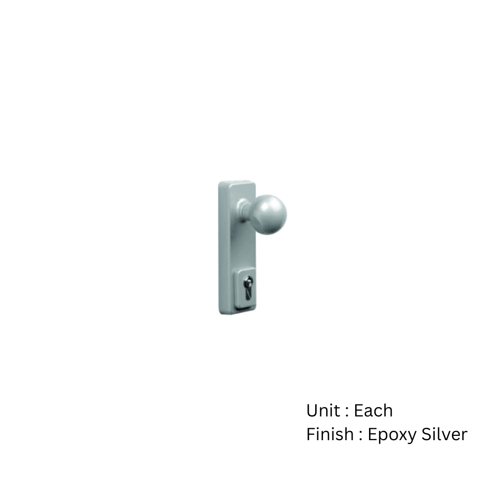 Outside Locking Attachment With Knob Epoxy Silver Each 2 Outside Locking Attachment With Knob Epoxy Silver Each