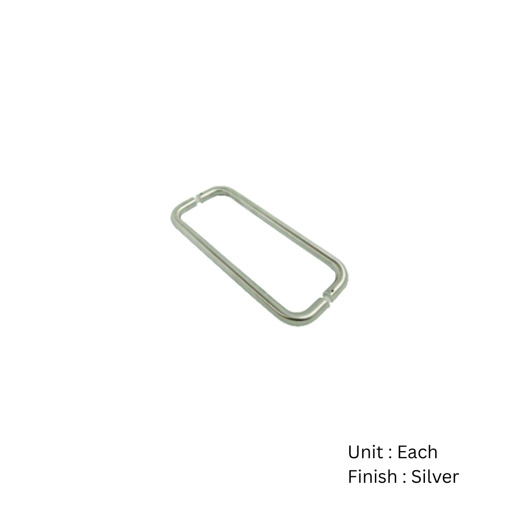 Stainless Steel - Back To Back Pull Handle - Brass Insert Satin Stainless with Different Sizes Pair 2 Stainless Steel - Back To Back Pull Handle - Brass Insert Satin Stainless with Different Sizes Pair