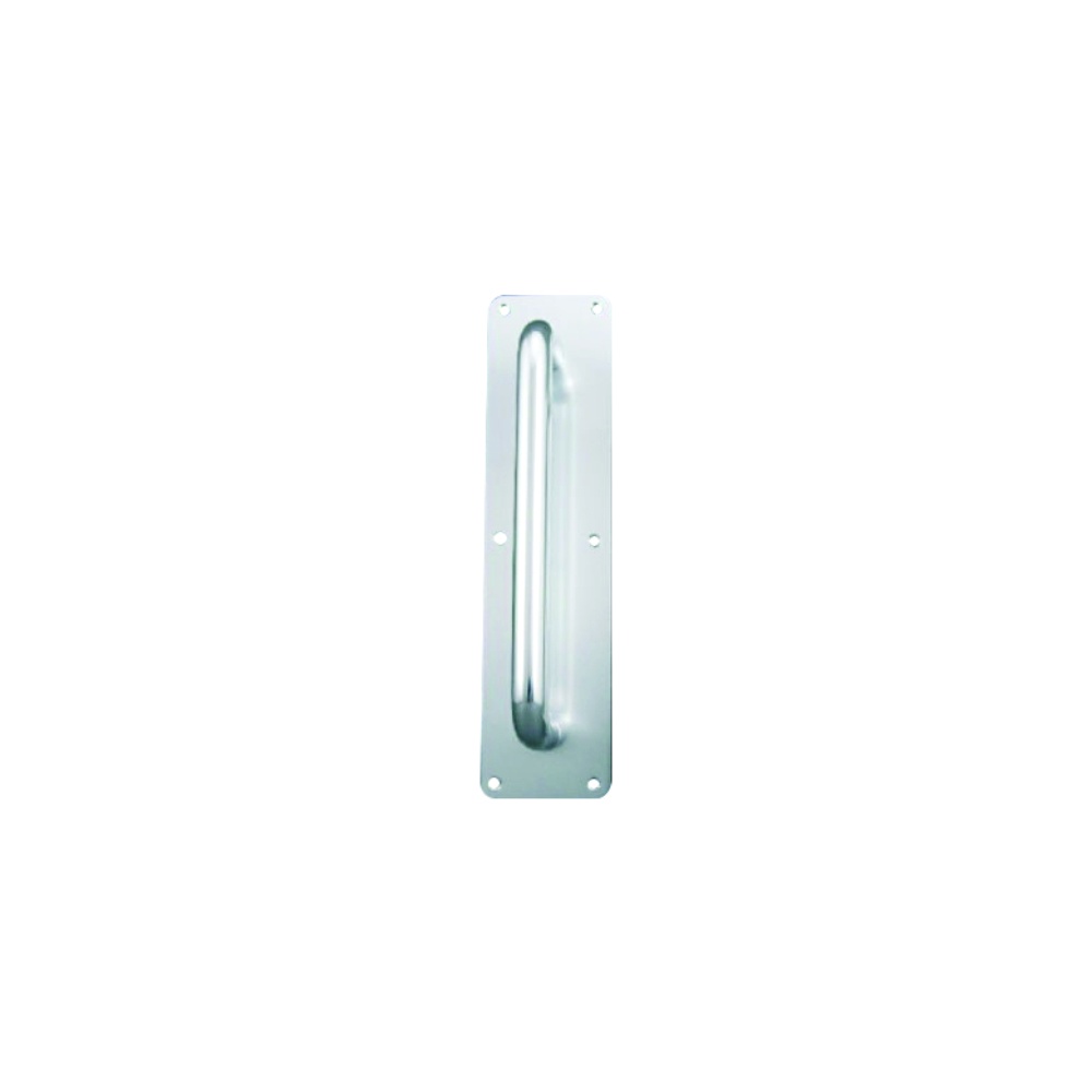 Aluminium Round Bar Pull Handle On Plate 300 X 19mm Satin Anodised Each 1 Aluminium Round Bar Pull Handle On Plate 300 X 19mm Satin Anodised Each