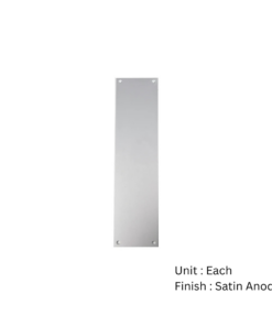 Aluminium Finger Plate - Push 300 X 76mm Satin Anodised Each