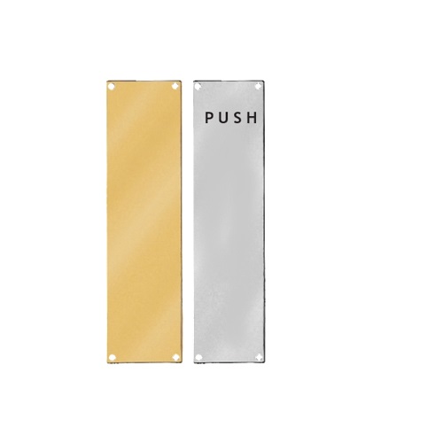 Stainless Steel Finger Plate - Push 300 X 75mm With Multiple Finish Each 1 Stainless Steel Finger Plate - Push 300 X 75mm With Multiple Finish Each