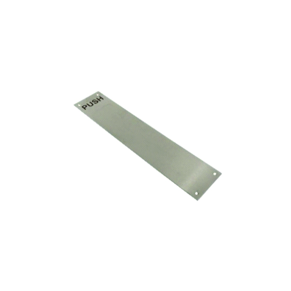Stainless Steel Finger Plate - Plain - Radius Corners - Push 350 X 75 X 1.5mm Satin Each 1 Stainless Steel Finger Plate - Plain - Radius Corners - Push 350 X 75 X 1.5mm Satin Each